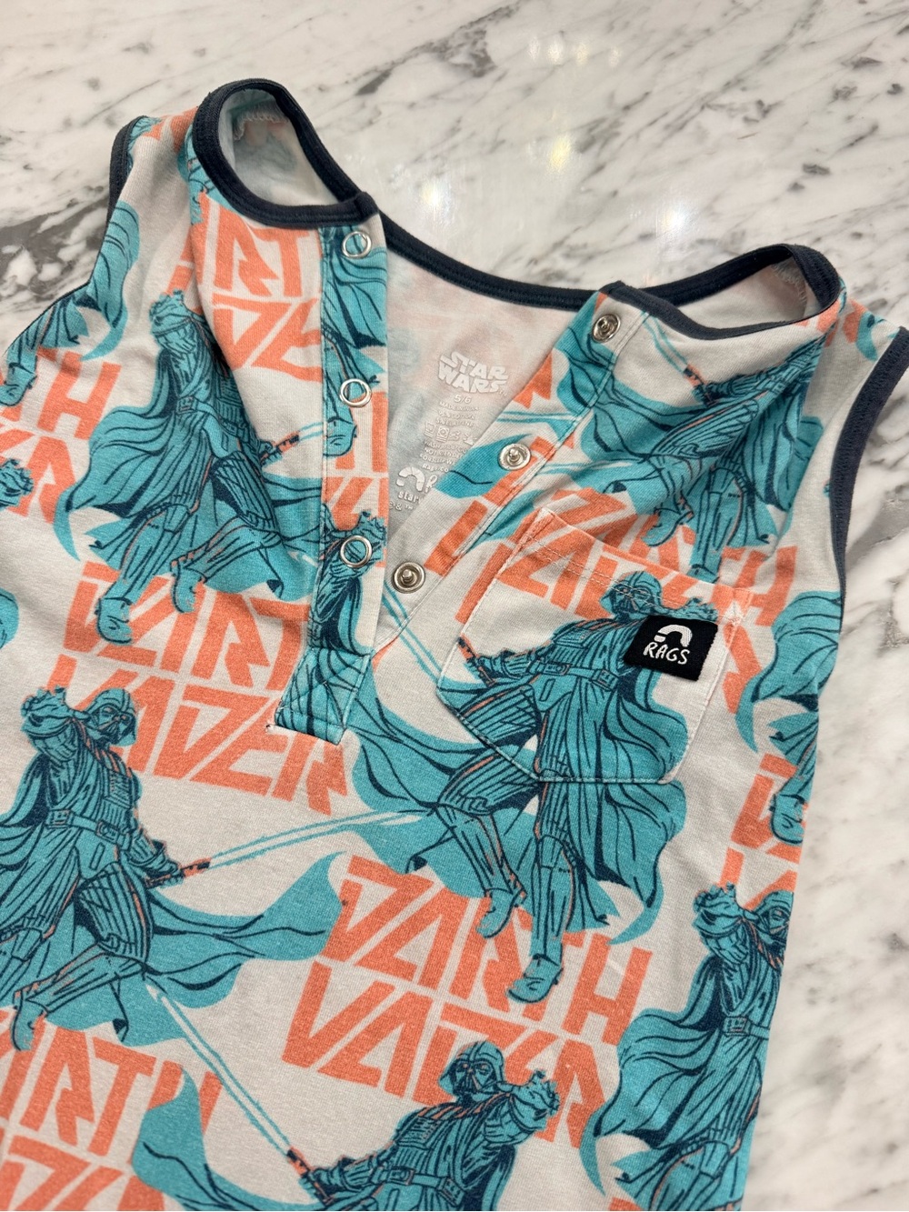 Rags Disney Star Wars Kids' Sleeveless Romper Darth Vader 5 / 6